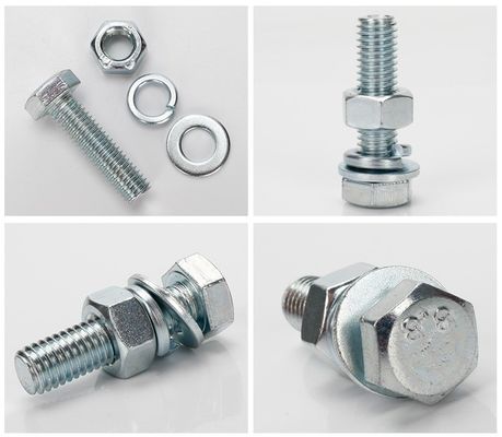 Construcción de edificios Cerrojo hexagonal de acero de rosca completa 10 mm-500 mm Largo para la construcción