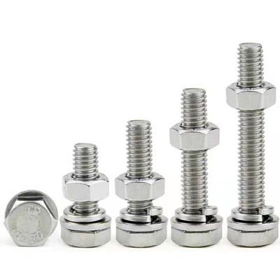Acero al carbono Zinc Hex Head Fastener DIN933 DIN931 ISO ANSI Cerrojos y tuercas con M6-M36