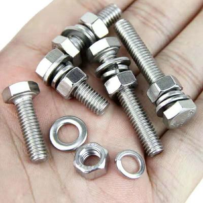 Acero al carbono Zinc Hex Head Fastener DIN933 DIN931 ISO ANSI Cerrojos y tuercas con M6-M36