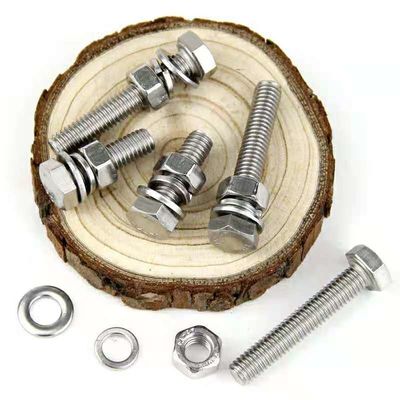 Acero al carbono Zinc Hex Head Fastener DIN933 DIN931 ISO ANSI Cerrojos y tuercas con M6-M36