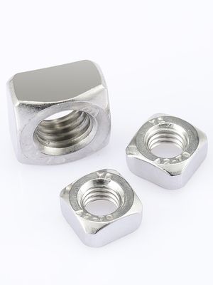 Métrico M3-M12 304 acero inoxidable de cuatro esquinas de soldadura de nuez DIN928 de alta resistencia de paso de soldadura de tornillo