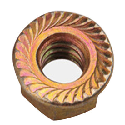 Final pulido de acero inoxidable 304 Hexagonal Flange Nut con revestimiento de zinc de color