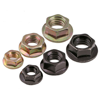 Final pulido de acero inoxidable 304 Hexagonal Flange Nut con revestimiento de zinc de color