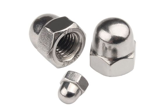 Nuts de tapa hexagomática con acabado galvanizado de níquel con certificación ASTM DIN1587