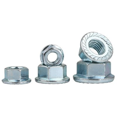 304 de acero inoxidable Hexágono Spline Flange Nut DIN6923 Cerradura de nylon Edificio esencial