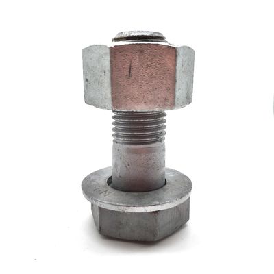 M16 HDG Cerrojo eléctrico de cabeza hexadecimal con tuerca hexadecimal y acero de lavadora de grado 8.8/6.8 óxido negro