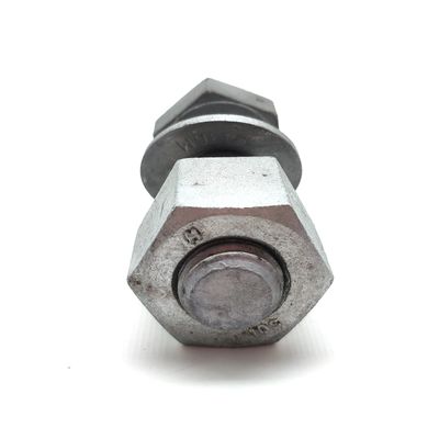 M16 HDG Cerrojo eléctrico de cabeza hexadecimal con tuerca hexadecimal y acero de lavadora de grado 8.8/6.8 óxido negro