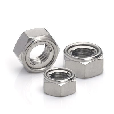 Nuts Inserto metálico DIN980 M8 M10 M12 M16 Nuts de acero inoxidable Hex Lock Nuts ASTM Cerrojos y tuercas