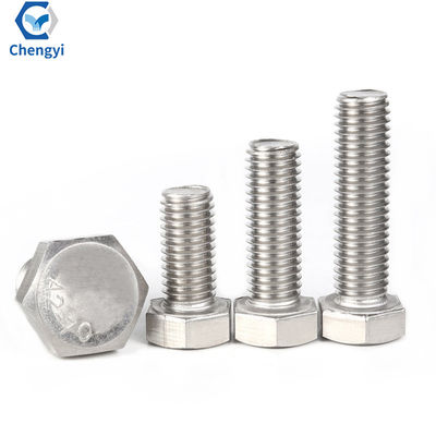 Hexagonal montado pernos y tuercas SS304 de acero inoxidable DIN931 DIN933 DIN934 para su