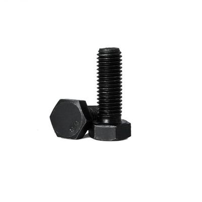 Bolsillo hexagonal de acero al carbono de alta resistencia DIN931 DIN933 8.8 10.9 12.9 grado con acabado negro