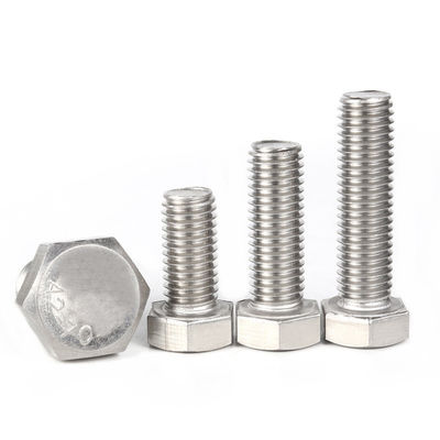 Acero inoxidable A2 A4 DIN931 Medición parcial de hilo Hex Cerrojo y tuerca con material de lavadora