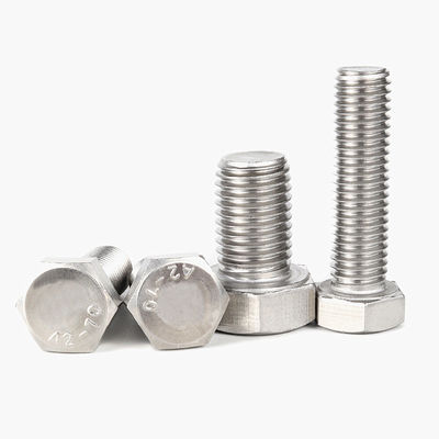 Acero inoxidable A2 A4 DIN931 Medición parcial de hilo Hex Cerrojo y tuerca con material de lavadora