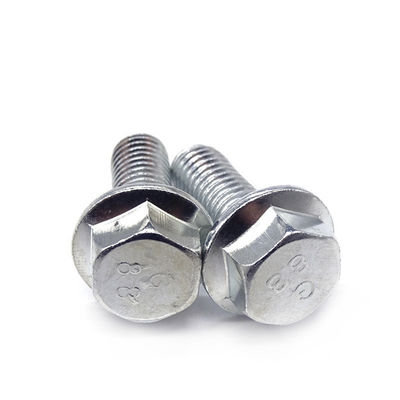 Acero inoxidable y carbono M6 M8 M25 Revestimiento de zinc Din6921 Cerrojo hexagonal con brida y tuerca