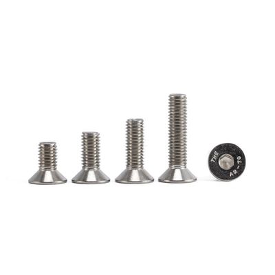 Acero inoxidable DIN ANSI A2 70 A4 80 CSK con cabeza plana, conector hexadecimal, tornillo de perno