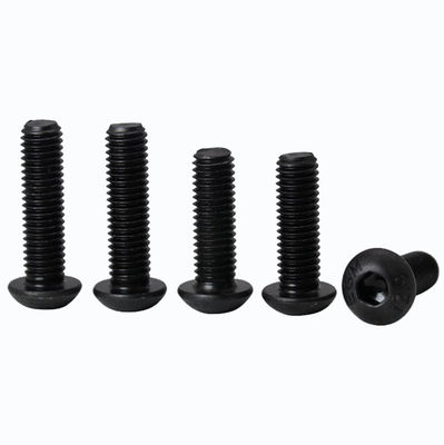 ISO7380 Conector hexagonal, botón de cabeza, tapa de seguridad, tornillo, perno con óxido negro, zincado negro
