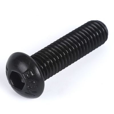 ISO7380 Conector hexagonal, botón de cabeza, tapa de seguridad, tornillo, perno con óxido negro, zincado negro