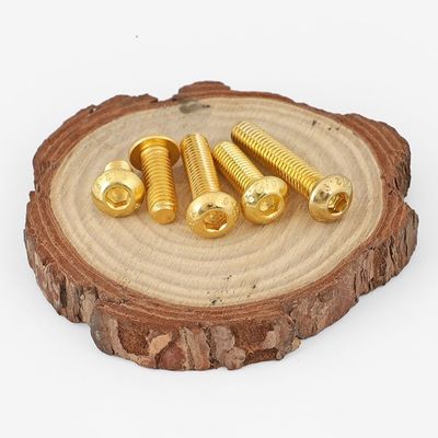 M5-M100 Cobre de latón ISO7380 botón de conexión hexagonal cabeza de seguridad de tapa tornillo para industrial
