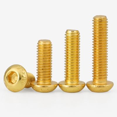 M5-M100 Cobre de latón ISO7380 botón de conexión hexagonal cabeza de seguridad de tapa tornillo para industrial