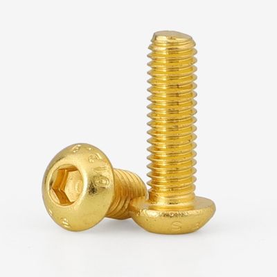 M5-M100 Cobre de latón ISO7380 botón de conexión hexagonal cabeza de seguridad de tapa tornillo para industrial
