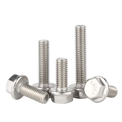 M5-M100 tornillo de brida mecánica con hexágono exterior galvanizado y superficie antideslizante