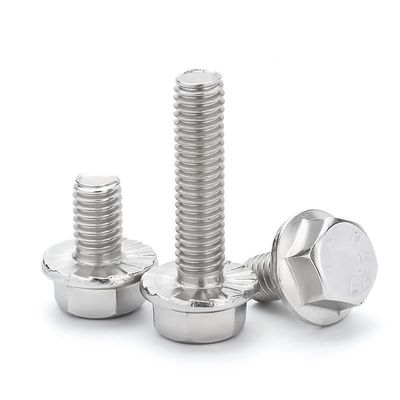 M5-M100 tornillo de brida mecánica con hexágono exterior galvanizado y superficie antideslizante