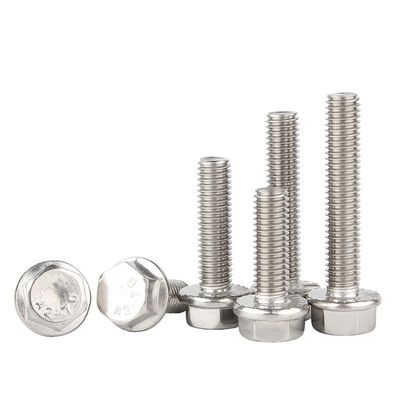 M5-M100 tornillo de brida mecánica con hexágono exterior galvanizado y superficie antideslizante