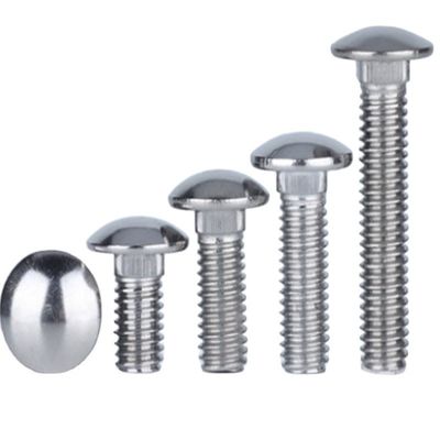 304 de acero inoxidable cabeza de carrocería semicircular perno M6-M16 DIN603 grado 8.8 Galvanizado