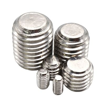 Grado 12.9 de acero inoxidable de extremo plano de conector hexagonal con tornillo DIN914 con punto cóncavo