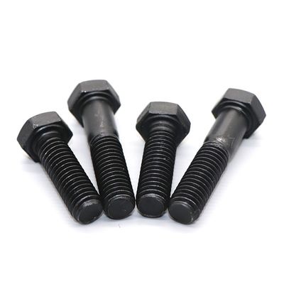 Bolsillo hexagonal de alta resistencia DIN933 de acero al carbono con cabeza hexagonal externa negrada por oxidación