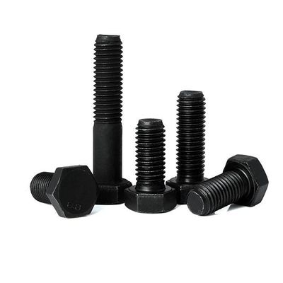 Bolsillo hexagonal de alta resistencia DIN933 de acero al carbono con cabeza hexagonal externa negrada por oxidación