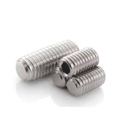 Válvula de toma hexadecimal con extremo cóncavo fijo DIN913 grado 12.9 304 acabado plano de acero inoxidable