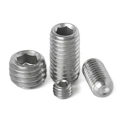 Precisión piezas no estándares grado 12.9 extremo cóncavo hexagonal tornillo ajustado DIN914 tornillo de máquina sin cabeza