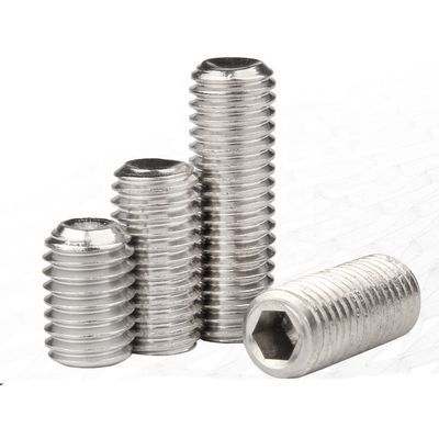 Precisión piezas no estándares grado 12.9 extremo cóncavo hexagonal tornillo ajustado DIN914 tornillo de máquina sin cabeza