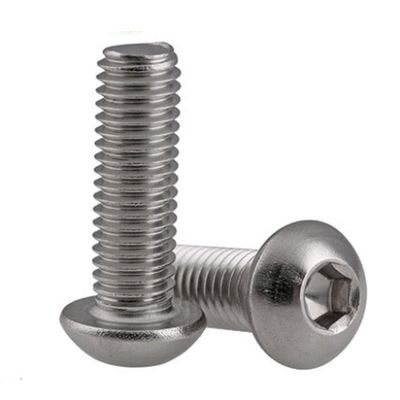 304 de acero inoxidable de cabeza media redonda de cabeza hexagonal de paneles de tornillo con norma DIN ANSI