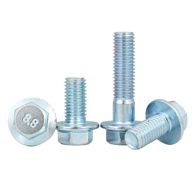 Válvula de brida de cabeza hexagonal exterior galvanizada de acero al carbono de alta resistencia DIN6921 de grado 8.8