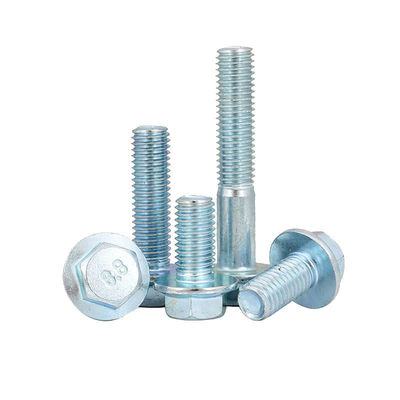 Válvula de brida de cabeza hexagonal exterior galvanizada de acero al carbono de alta resistencia DIN6921 de grado 8.8