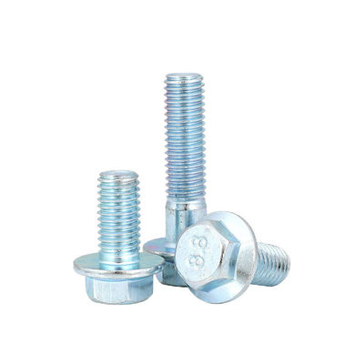 Válvula de brida de cabeza hexagonal exterior galvanizada de acero al carbono de alta resistencia DIN6921 de grado 8.8