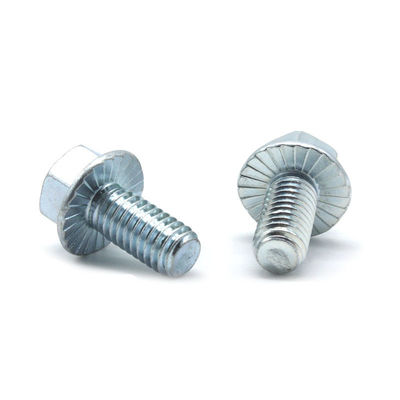 Válvula de brida de cabeza hexagonal exterior galvanizada de acero al carbono de alta resistencia DIN6921 de grado 8.8