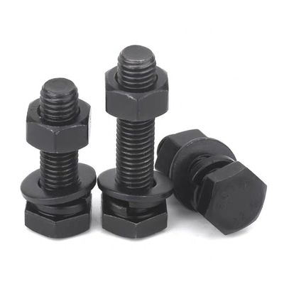 Bolsas hexadecimales y tuercas hexadecimales de 40Cr de grado 4.8/8.8/10.9/12.9 Galvanizado negro