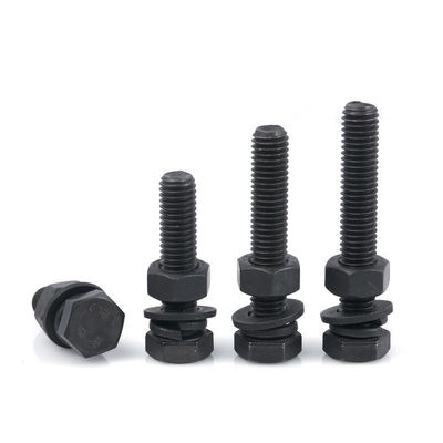 M6 M8 Alta tracción DIN931 DIN933 Cerrojo y tuerca de cabeza hexadecimal Grado 4.8 8.8 10.9 12.9 Acero