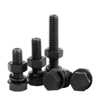 M6 M8 Alta tracción DIN931 DIN933 Cerrojo y tuerca de cabeza hexadecimal Grado 4.8 8.8 10.9 12.9 Acero