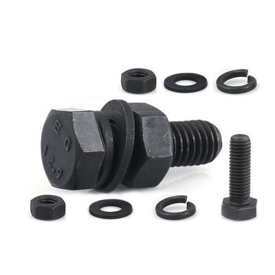 M6 M8 Alta tracción DIN931 DIN933 Cerrojo y tuerca de cabeza hexadecimal Grado 4.8 8.8 10.9 12.9 Acero