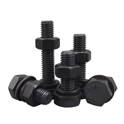 Estructura de acero perno DIN933 10.9S Óxido negro gran hexágono para aplicaciones de resistencia